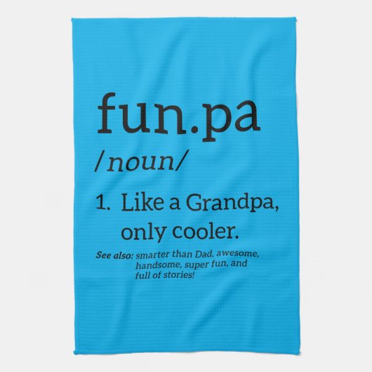 Funpa wie ein Opa nur Cooler Geschirrtuch (Vertikal)