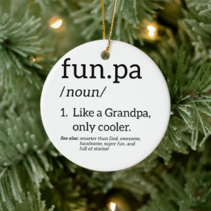 Funpa wie ein Opa nur Cooler Keramik Ornament