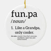 Funpa wie ein Opa nur Cooler Keramik Ornament (Hinten)