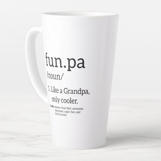 Funpa wie ein Opa nur Cooler Milchtasse (Linke Ecke)