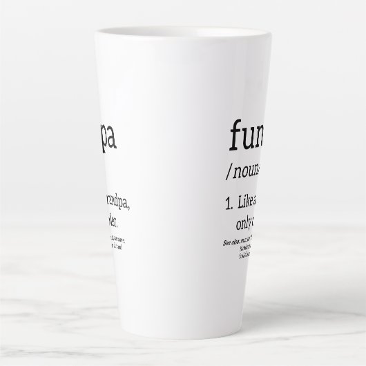Funpa wie ein Opa nur Cooler Milchtasse (Vorderseite)