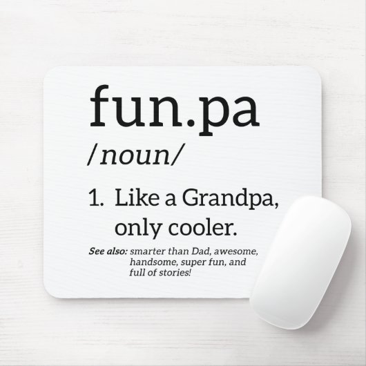 Funpa wie ein Opa nur Cooler Mousepad (Mit Mouse)