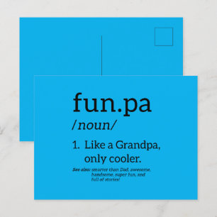 Funpa wie ein Opa nur Cooler Postkarte