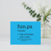 Funpa wie ein Opa nur Cooler Postkarte (Stehend Vorderseite)