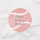 Funsportfreunde Geburtstagsparty Pink Tennis Konfetti (Klein Vorderseite)