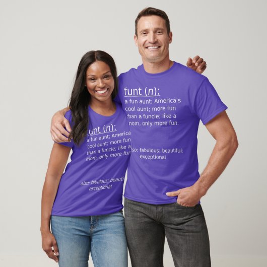 FUNT FUN AUNT Definition Dictionary Funny T-Shirt (Unisex)