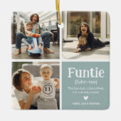Funtie 3 FotoCollage Definition Niedliches Weihnac Keramikornament (Vorderseite)