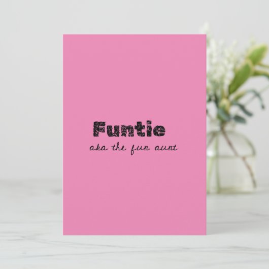 Funtie aka Fun Tante Einladung (Stehend Vorderseite)