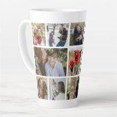 Funtie Auntie Foto Collage Latte Tasse (Linke Ecke)