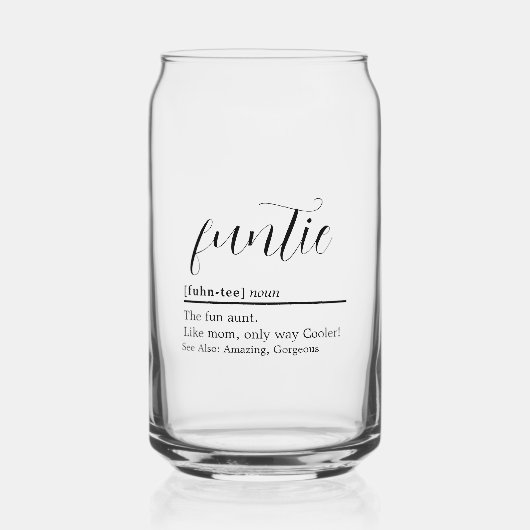 Funtie Definition Beer kann Glas (Vorderseite)