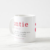 Funtie Definition Heart Foto Auntie Kaffeetasse (Vorderseite Links)