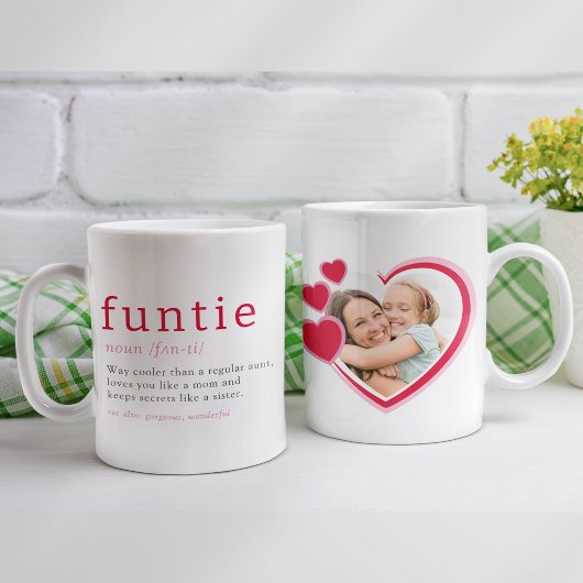 Funtie Definition Heart Foto Auntie Kaffeetasse
