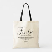 Funtie Elegant Girly Script Funtie Quote Tragetasche (Rückseite)