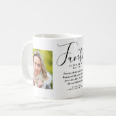 Funtie Elegantes Script Spaß Tante Quote Foto Kaffeetasse (Vorderseite Links)