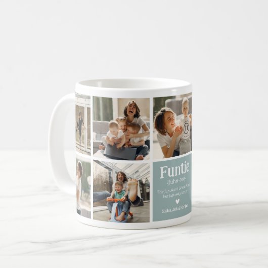 Funtie Foto Collage Definition Niedlich Moderne Ta Kaffeetasse (Vorderseite Links)