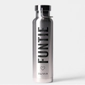 Funtie | Fun Cool Tante Individuelle Name 4 FotoCo Trinkflasche (Links)