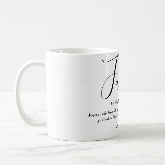 Funtie Girly Script Fun Tante Quote Kaffeetasse (Links)