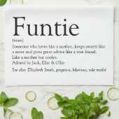 Funtie, Tante, Tante Definition modern Geschirrtuch (Gefaltet)