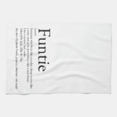 Funtie, Tante, Tante Definition modern Geschirrtuch (Horizontal)