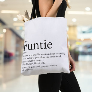 Funtie, Tante, Tante Definition Moderner Spaß Tasche