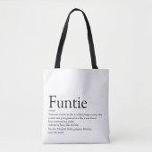 Funtie, Tante, Tante Definition Moderner Spaß Tasche (Vorderseite)