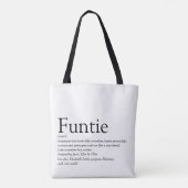 Funtie, Tante, Tante Definition Moderner Spaß Tasche (Rückseite)