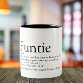Funtie, Tante, Tante Definition Moderner Spaß Zweifarbige Tasse