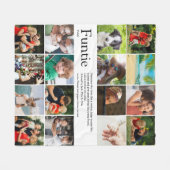 Funtie Tante Tuntie Definition Foto Collage Fleecedecke (Vorderseite (Horizontal))