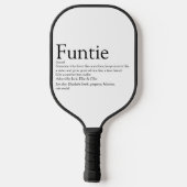 Funtie Tante Tuntie Definition Moderner Spaß Pickleball Schläger (Rückseite)