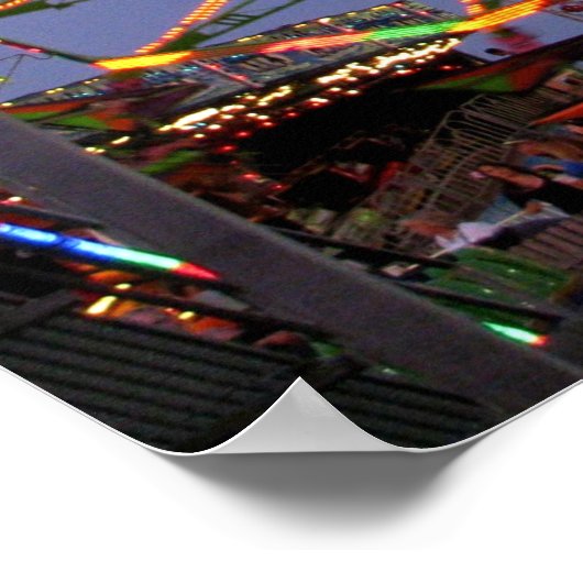 Funtown Pier im Lights Poster (Ecke)