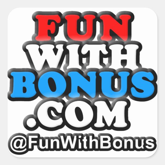 FunWithBonus.com Kleine Aufkleber - Set von 20 (Vorderseite)