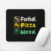 Funy T-Shirt Football Pizza Weed for Lovers Hallow Mousepad (Mit Mouse)