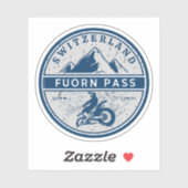 Fuorn Pass - Ofenpass - Schweiz - Alpen Aufkleber (Blatt)
