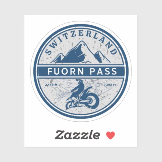 Fuorn Pass - Ofenpass - Schweiz - Alpen Aufkleber (Blatt)