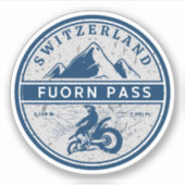 Fuorn Pass - Ofenpass - Schweiz - Alpen Aufkleber (Vorderseite)