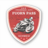 Fuorn Pass - Ofenpass - Schweiz - Alpen Aufkleber (Vorderseite)