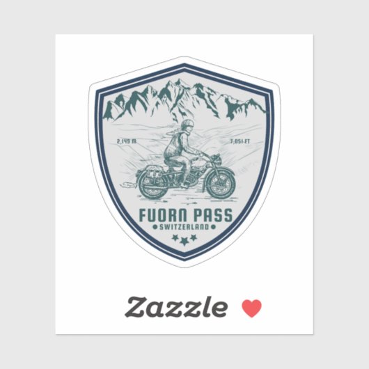 Fuorn Pass - Ofenpass - Schweiz - Alpen Aufkleber (Blatt)