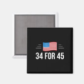 Für 45 - Trump Guilty Times - Magnet (Vorderseite/Rückseite)