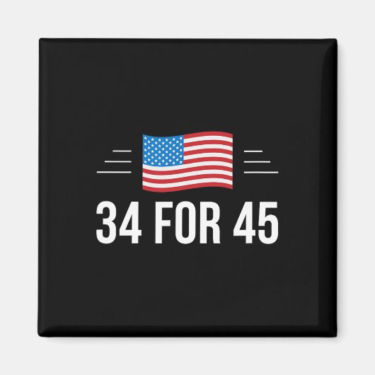 Für 45 - Trump Guilty Times - Magnet (Vorne)