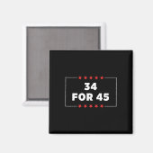 Für 45 Trump verurteilt Magnet (Vorderseite/Rückseite)
