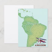Für Abenteuer Amazon Regenwald Brasilien Karte (Vorne/Hinten)