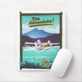 Für Abenteuer! Flugzeug-Reiseplakat Mousepad (Mit Mouse)