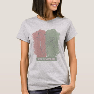 Für Abenteuer geborener Husky – Line Art Frauen T-Shirt