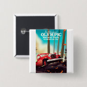 Für Abenteuer! Olympischer Nationalpark Washington Button (Vorne & Hinten)