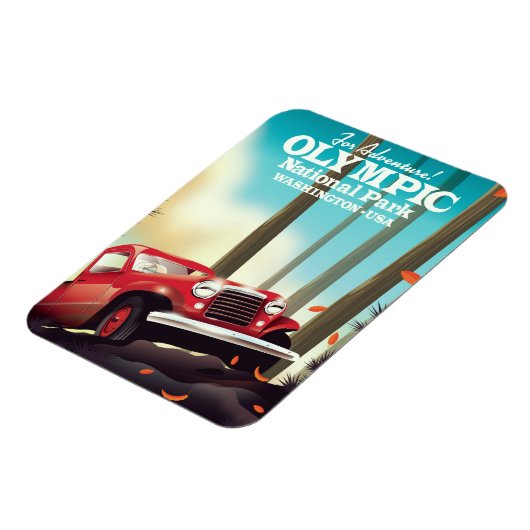 Für Abenteuer! Olympischer Nationalpark Washington Magnet (Linke Seite)