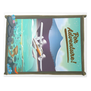 Für Abenteuer! Seaplane-Werbeplakat Notizblock