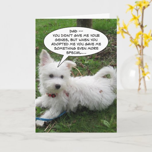 Für Adoptiert Vater Karte (Gelbe Blume)