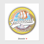 Für Adventure Fabulous Indonesia Logo Aufkleber (Blatt)