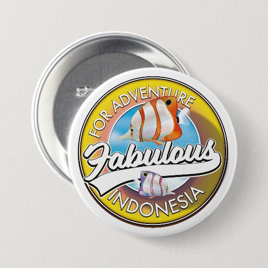 Für Adventure Fabulous Indonesia Logo Button (Vorne & Hinten)