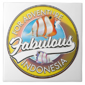Für Adventure Fabulous Indonesia Logo Fliese (Vorderseite)
